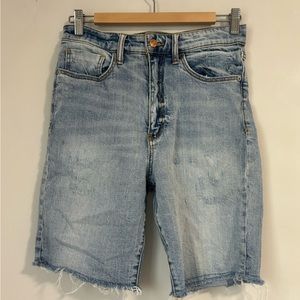 Anthropologie Pilcro Long Denim Blue Shorts